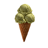 Three-Scoop Pistachio Cone