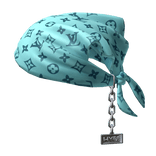 Tied Baddie LV Bandana Designer Hat with Chain 