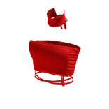 Tied Laced Tube Crop Top Trendy Neck Choker Red