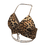 Tied Top Leopard Hawaiian Urban Tube Crop Bikini