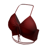 Tied Top Red Hawaiian Urban Tube Crop Bikini Y2K