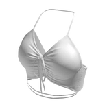 Tied Top White Hawaiian Urban Tube Crop Bikini Y2K