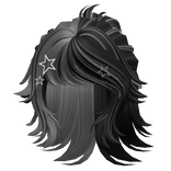 Tied Up Anime Samurai Ponytail (Black&Grey)