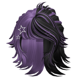 Tied Up Anime Samurai Ponytail (Black&Purple)