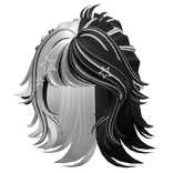 Tied Up Anime Samurai Ponytail (Black&White)
