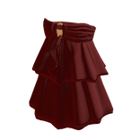 Tiered Skirt with Side Drape (Red)