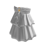 Tiered Skirt with Side Drape (White)
