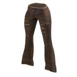 Tight Jeans With a Heart Chain Brown