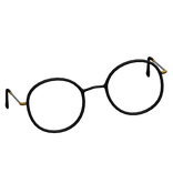 Tilted Black Circle Glasses