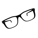Tilted Black Frame Academic Glasses