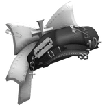 Tilted Punk Bow Cap w/ Piercings (Black 3)