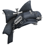 Tilted Punk Bow Cap w/ Piercings (Blue)