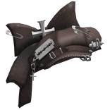 Tilted Punk Bow Cap w/ Piercings (Brown)