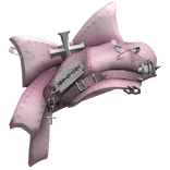 Tilted Punk Bow Cap w/ Piercings (Pink)