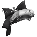 Tilted Punk Bow Cap w/ Piercings (White 2)