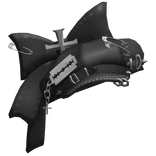 Tilted Punk Bow Hat w/ Piercings (Black 1)