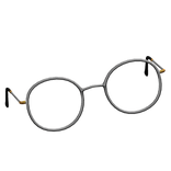Tilted White Circle Glasses