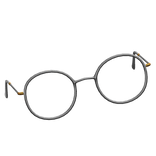 Tilted White Circle Glasses