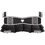 ♡ Tiny Adorable Laced Bell Crop in Black & Pink