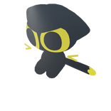 (Tiny) Angry Cute Neon Cat (Shoulder)