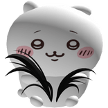 tiny little chiikawa head pet in black