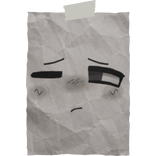 Tired Embarrassed Squinting Face Sticker