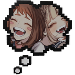 Toga Himiko and Uraraka MHA | Thinking Bubble 