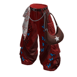 TOKYO UGC | Crimson Butterfly Baggy Pants