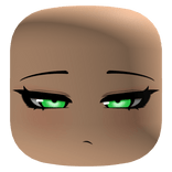 Too Cool To Care Face With Green Glowing Eyes