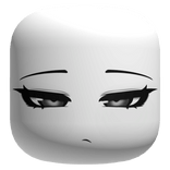 Too Cool To Care Face with Grey Eyes - White