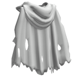 Torn White Cape w/ Hood