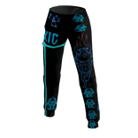 TOXIC BLUE BLACK PANTS Y2K