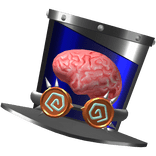 Toxic Blue Brain Top Hat
