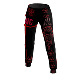 TOXIC RED BLACK PANTS Y2K