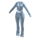 Tracksuit Blue Juicy Outfit Flared Pants Crop Top