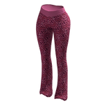 Tracksuit Pants Leopard Pink Euina Baddie Cozy Y2K