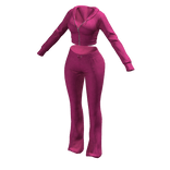 Tracksuit Pink Juicy Outfit Flared Pants Crop Top