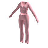 Tracksuit Pink Juicy Outfit Flared Pants Crop Top