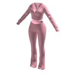 Tracksuit Pink Juicy Outfit Flared Pants Crop Top