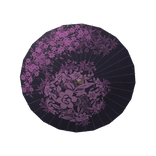 Traditional Floral Black Pink Parasol