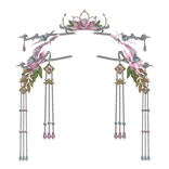 Traditional Floral Headpiece (Pink)