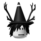 Traffic Cone W/ Antlers, Hair, Face