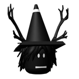 Traffic Cone W/ Antlers, Hair, Face