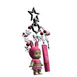 Trendy Angel Baby Keychain In Dark Pink (3.0)