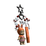 Trendy Angel Baby Keychain In Orange (3.0)