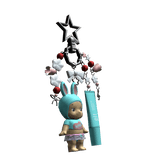 Trendy Angel Baby Lipgloss Keychain In Blue (3.0)