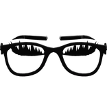 Trendy Baddie Lashes w Glasses Black