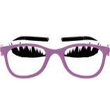 Trendy Baddie Lashes w Glasses Pink