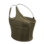 trendy brown cute chain tank top