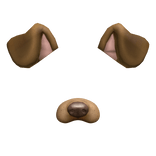Trendy Brown Dog Puppy Face Filter